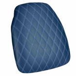 Deep Blue Sea Vinyl Panel Back Chiavari Cushion with Bentley Stitching and SlipNot™ Technology