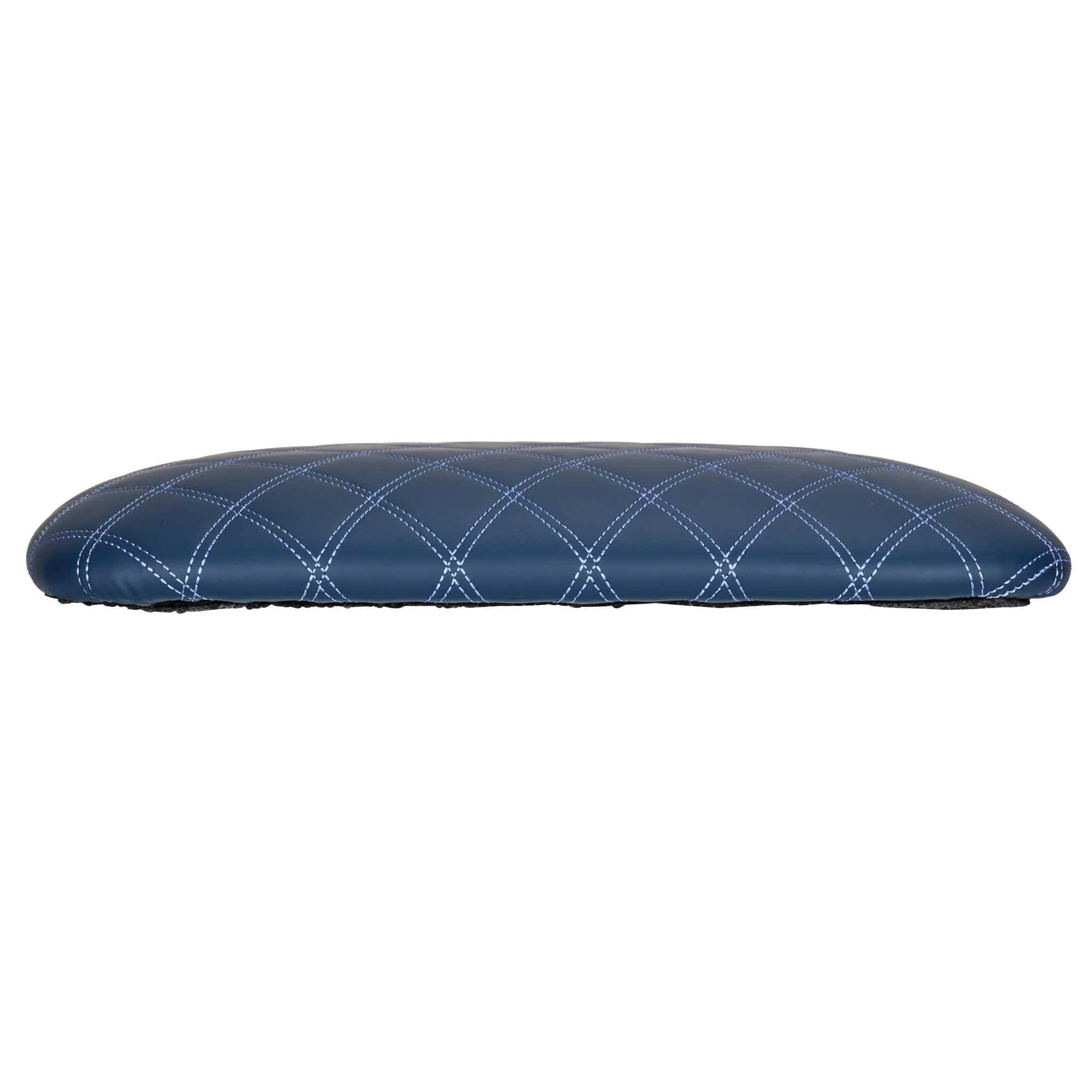 Chivari Deep Blue Sea Vinyl Panel Back Chiavari Cushion with Bentley Stitching and SlipNot™ Technology CUSHPANVINBENTDBS-A