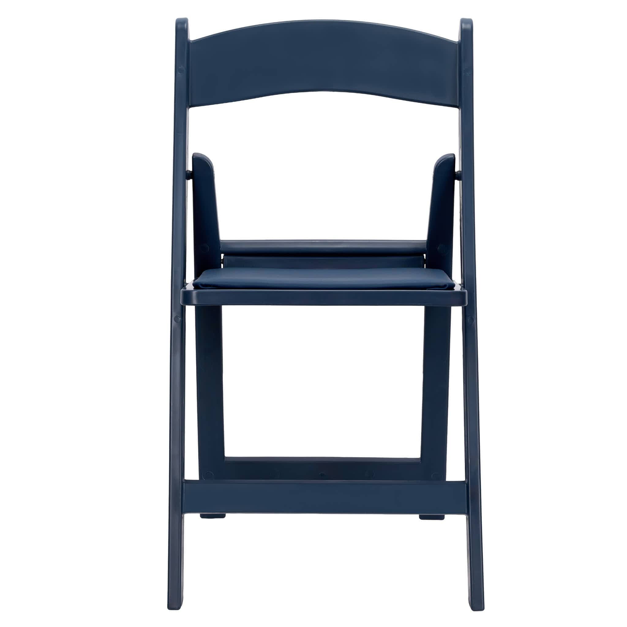 Chivari Deep Blue Sea with Matching Seat Resin Steel Skeleton Folding Chair CFRDBS-ST-A