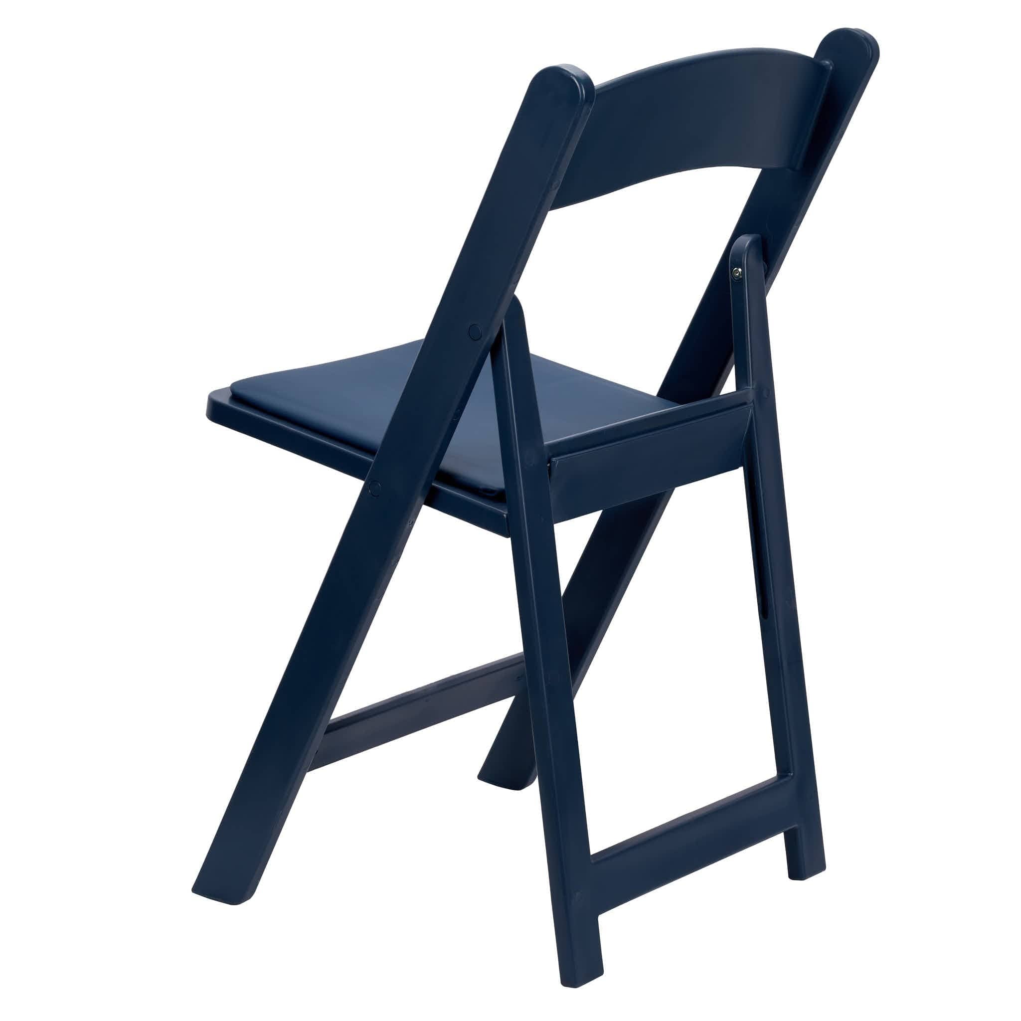 Chivari Deep Blue Sea with Matching Seat Resin Steel Skeleton Folding Chair CFRDBS-ST-A
