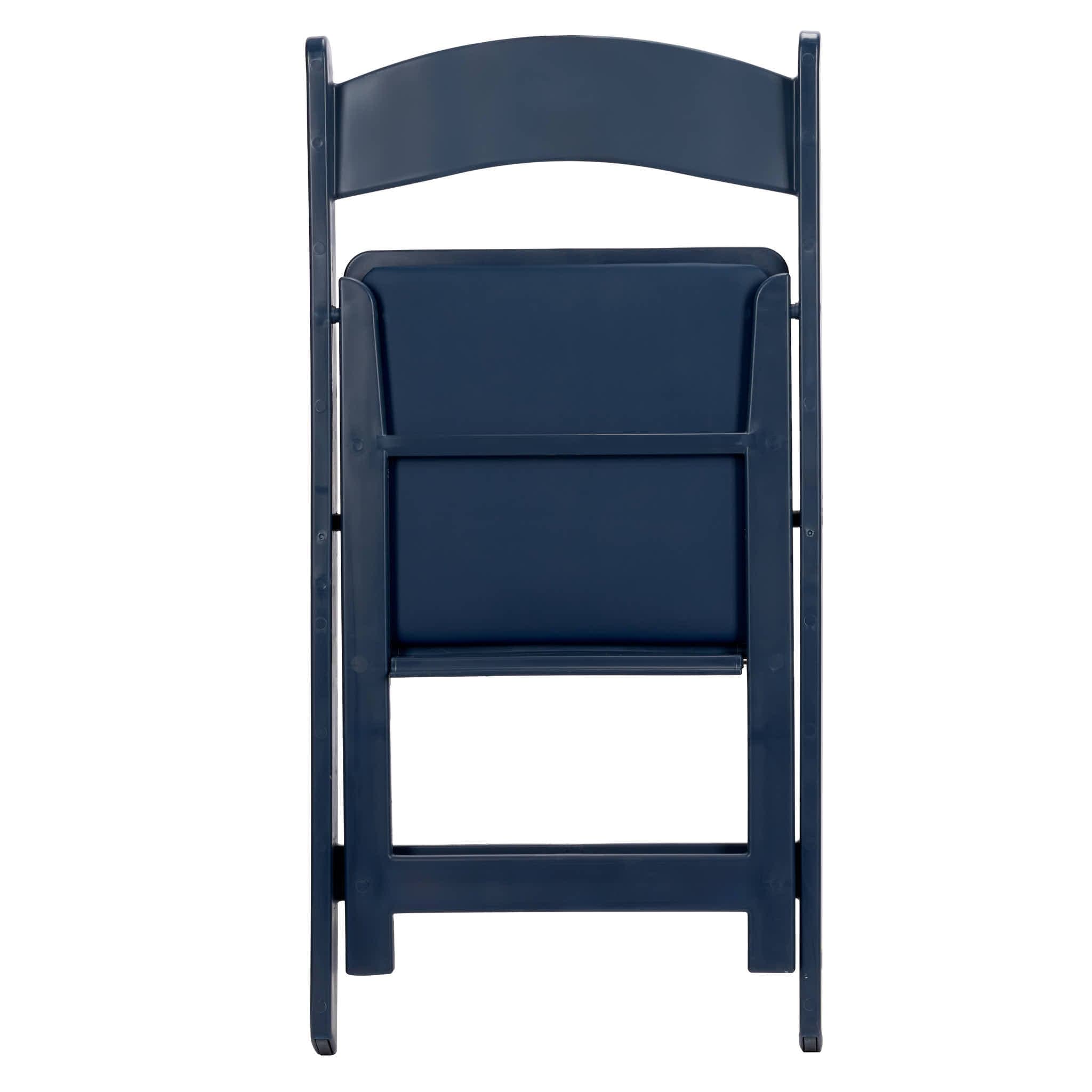 Chivari Deep Blue Sea with Matching Seat Resin Steel Skeleton Folding Chair CFRDBS-ST-A