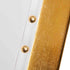 Chivari Throne Chair Wood Gold Frame White Vinyl Cushions CTWGW-ZG-T