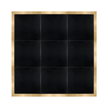 12' x 12' Black Portable Dance Floor with Classic Gold Edge Trim