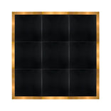 12' x 12' Black Portable Dance Floor with Gold Edge Trim
