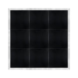 12' x 12' Black Portable Dance Floor with Silver Edge Trim