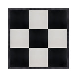 12' x 12' Black & White Portable Dance Floor with Black Edge Trim