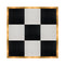 Chivari 12' x 12' Black & White Portable Dance Floor with Gold Edge Trim DF-12X12-BLKWHTG-KT