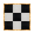 Chivari 12' x 12' Black & White Portable Dance Floor with Gold Edge Trim DF-12X12-BLKWHTG-KT