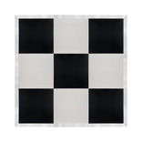 12' x 12' Black & White Portable Dance Floor with Silver Edge Trim