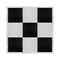 Chivari 12' x 12' Black & White Portable Dance Floor with Silver Edge Trim DF-12X12-BLKWHTS-KT
