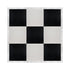 Chivari 12' x 12' Black & White Portable Dance Floor with Silver Edge Trim DF-12X12-BLKWHTS-KT