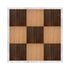 Chivari 12' x 12' Fruitwood & Chestnut Portable Dance Floor with Silver Edge Trim DF-12X12-CHTFRTS-KT