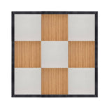 12' x 12' Chestnut and White Dance Floor with Black Frame and 2 Camlock Wrenches