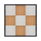 12' x 12' Chestnut and White Dance Floor with Black Frame and 2 Camlock Wrenches