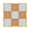 12' x 12' Chestnut and White Dance Floor with Classic Gold Frame and 2 Camlock Wrenches