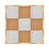 12' x 12' Chestnut and White Dance Floor with Classic Gold Frame and 2 Camlock Wrenches