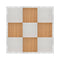 12' x 12' Chestnut and White Dance Floor with Silver Frame and 2 Camlock Wrenches