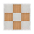 12' x 12' Chestnut and White Dance Floor with Silver Frame and 2 Camlock Wrenches