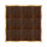 12' x 12' Fruitwood Portable Dance Floor with Classic Gold Edge Trim