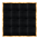 16' x 16' Black Portable Dance Floor with Gold Edge Trim
