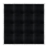 16' x 16' Black Portable Dance Floor with Silver Edge Trim