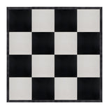 16' x 16' Black & White Portable Dance Floor with Black Edge Trim