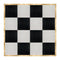 Chivari 16' x 16' Black & White Portable Dance Floor with Classic Gold Edge Trim DF-16X16-BLKWHTCG-KT