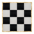 Chivari 16' x 16' Black & White Portable Dance Floor with Classic Gold Edge Trim DF-16X16-BLKWHTCG-KT
