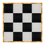 16' x 16' Black & White Portable Dance Floor with Gold Edge Trim