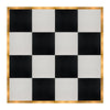 Chivari 16' x 16' Black & White Portable Dance Floor with Gold Edge Trim DF-16X16-BLKWHTG-KT