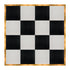 Chivari 16' x 16' Black & White Portable Dance Floor with Gold Edge Trim DF-16X16-BLKWHTG-KT
