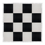 16' x 16' Black & White Portable Dance Floor with Silver Edge Trim