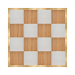 16' x 16' Chestnut and White Dance Floor with Classic Gold Frame and 2 Camlock Wrenches
