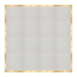 16' x 16' White Portable Dance Floor with Classic Gold Edge Trim