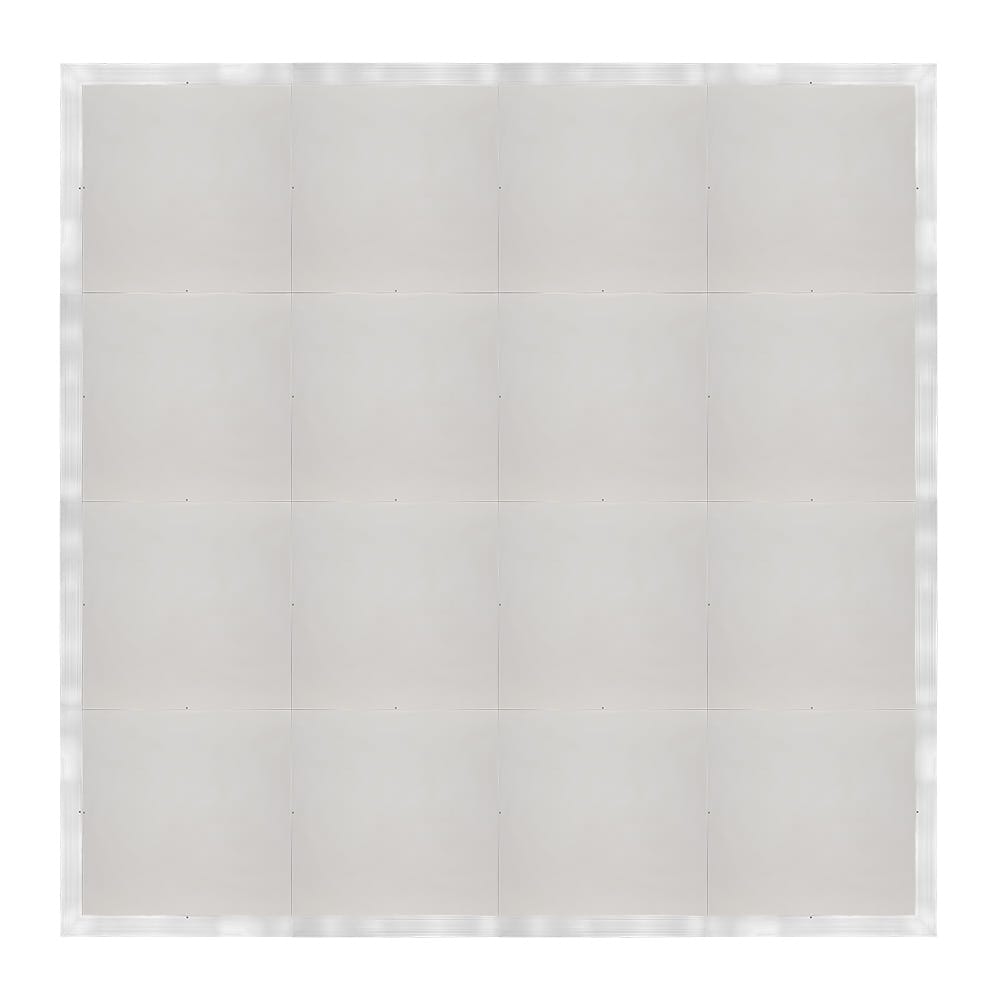Chivari 16' x 16' White Portable Dance Floor with Silver Edge Trim DF-16X16-WHTS-KT