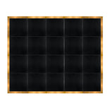 16' x 20' Black Portable Dance Floor with Gold Edge Trim