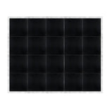 16' x 20' Black Portable Dance Floor with Silver Edge Trim