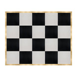 16' x 20' Black & White Portable Dance Floor with Classic Gold Edge Trim