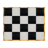 16' x 20' Black & White Portable Dance Floor with Gold Edge Trim