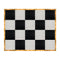 Chivari 16' x 20' Black & White Portable Dance Floor with Gold Edge Trim DF-16X20-BLKWHTG-KT