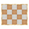 Marquee Dance Floors 16' x 20' Chestnut and White Dance Floor with Classic Gold Frame and 2 Camlock Wrenches DF-16X20-CHTWHTCG-KT