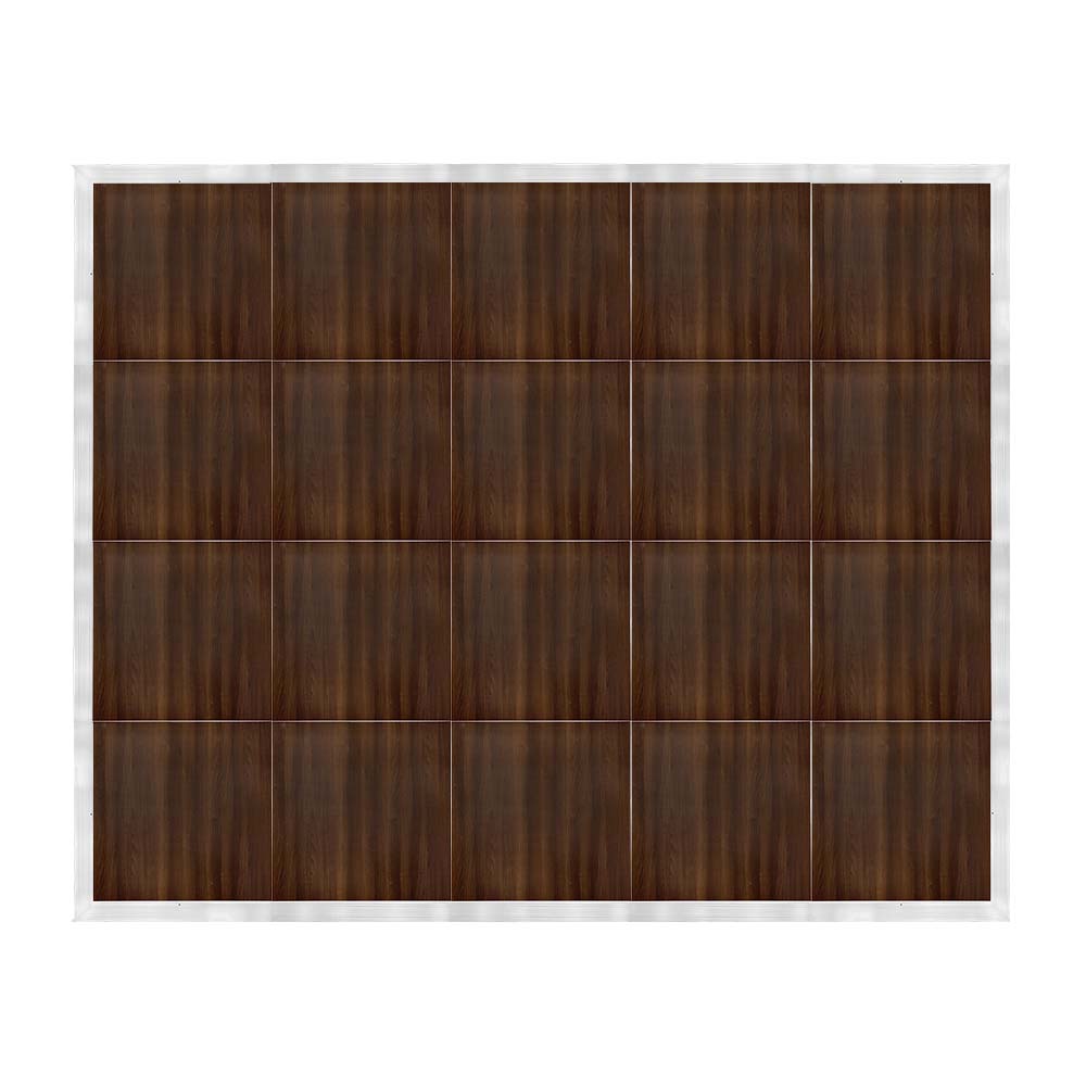 Chivari 16' x 20' Fruitwood Portable Dance Floor with Silver Edge Trim DF-16X20-FRTS-KT
