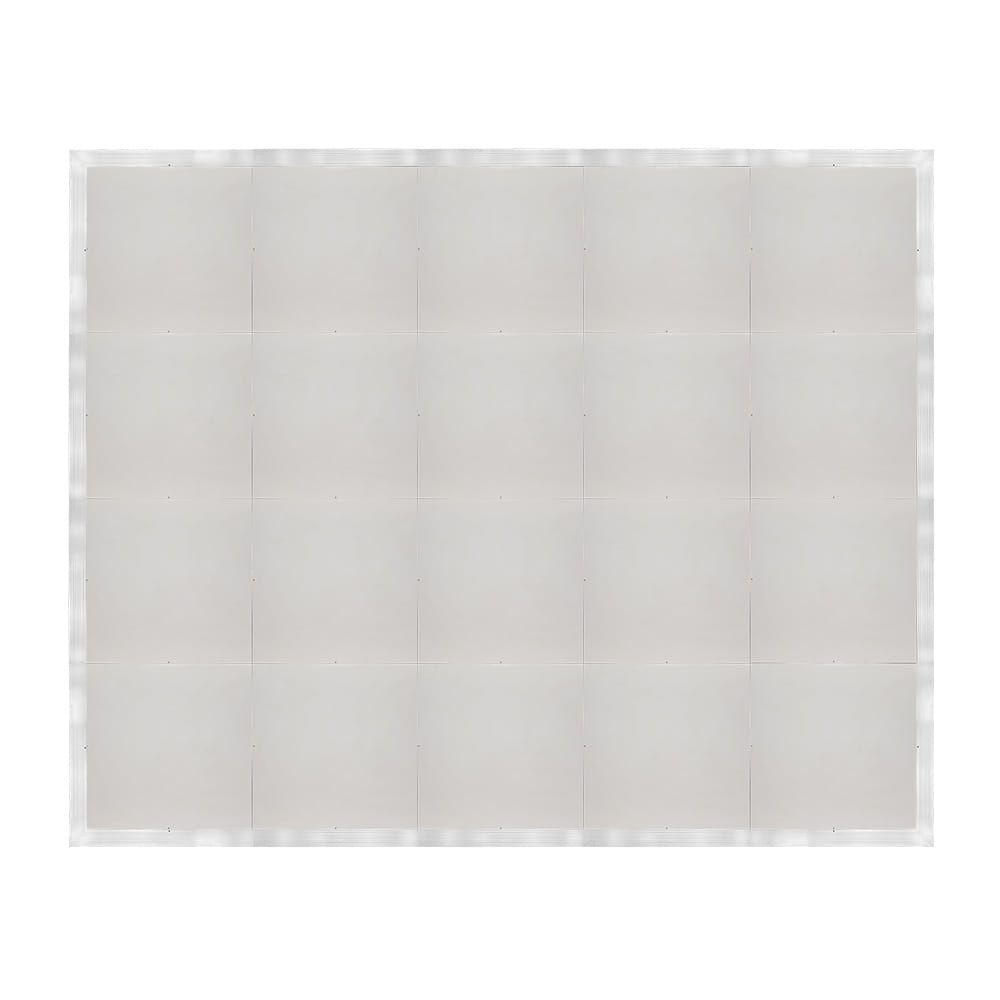 Chivari 16' x 20' White Portable Dance Floor with Silver Edge Trim DF-16X20-WHTS-KT