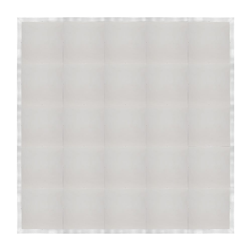 Chivari 20' x 20' White Portable Dance Floor with Silver Edge Trim DF-20X20-WHTS-KT