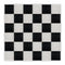 Chivari 24' x 24' Black & White Portable Dance Floor with Silver Edge Trim DF-24X24-BLKWHTS-KT