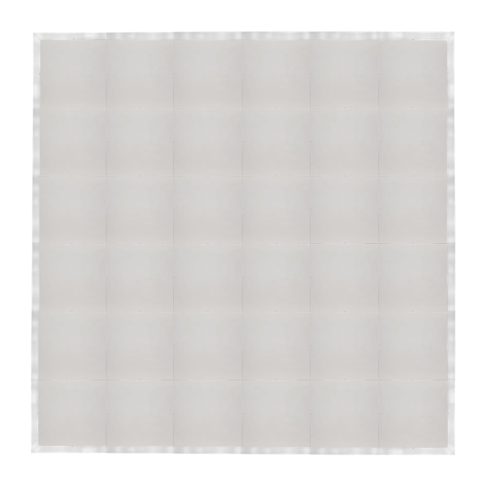 Chivari 24' x 24' White Portable Dance Floor with Silver Edge Trim DF-24X24-WHTS-KT