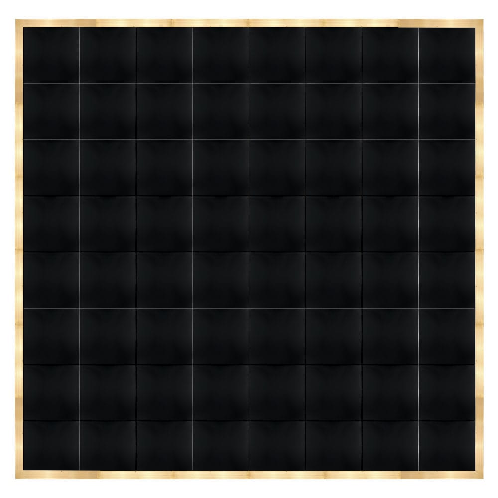 Chivari 32' x 32' Black Portable Dance Floor with Classic Gold Edge Trim DF-32X32-BLKCG-KT
