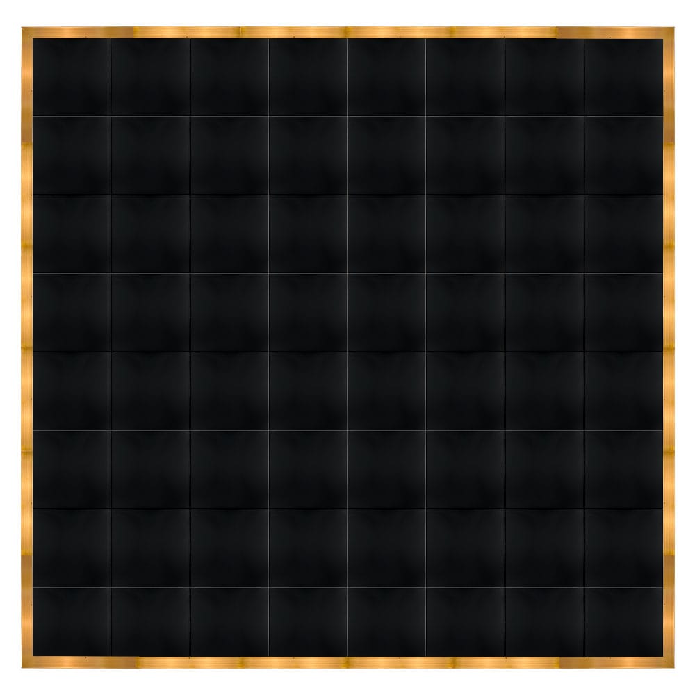 Chivari 32' x 32' Black Portable Dance Floor with Gold Edge Trim DF-32X32-BLKG-KT
