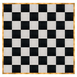 32' x 32' Black & White Portable Dance Floor with Gold Edge Trim