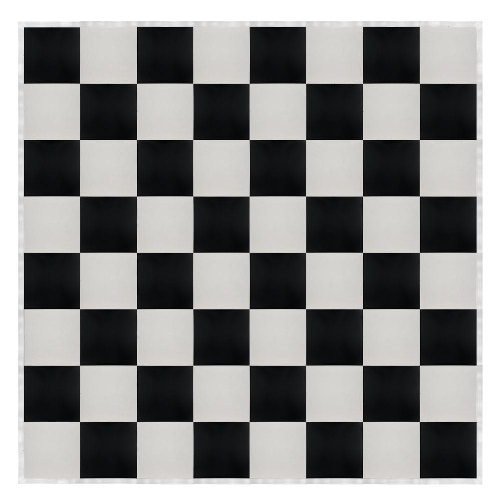 Chivari 32' x 32' Black & White Portable Dance Floor with Silver Edge Trim DF-32X32-BLKWHTS-KT